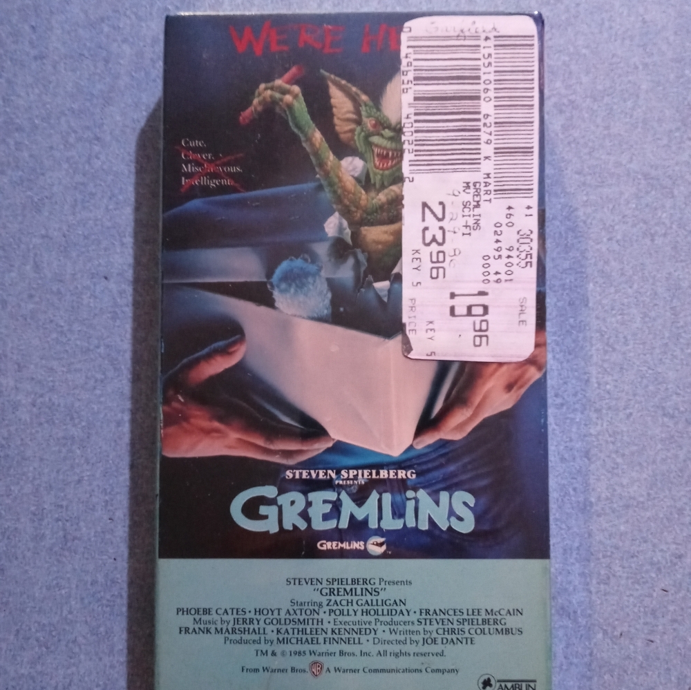Gremlins Sealed VHS Tape With Watermarks